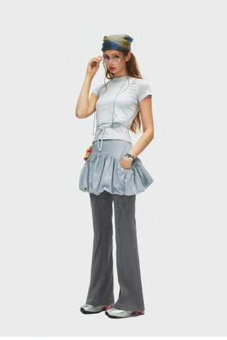 [Monterest] Reflective Print Bubble Sports Skirt