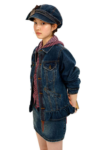 [Moromoro2] Washed Denim Fringe  Collection