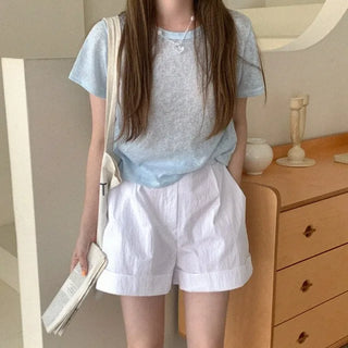 Summer cropped short-sleeved T-shirt