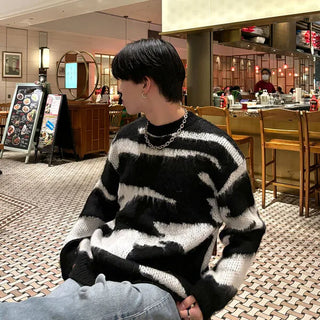 (Unisex) Oversized Zebra Knit