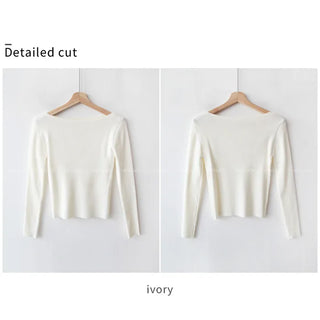 Ribbed boat neck sweater (5 colors)