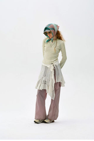 [Monterest] 5A Antibacterial Color Block Long Sleeve Tee