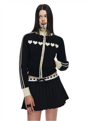 [NECY] Love Waistband Pleated Mini Skirt (2color)