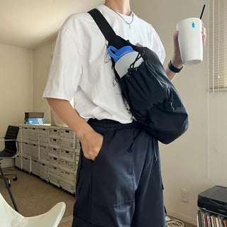 Pocket String Shoulder Bag