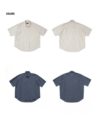 [MASONPRINCE] Washed Cotton Short Sleeve Shirt