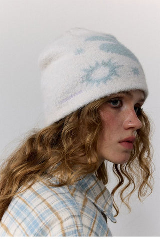 [Monterest] Jacquard Pattern Brushed Knit Beanie
