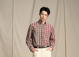 [CULTUM] Brushed Cotton Plaid Button-Down Shirt