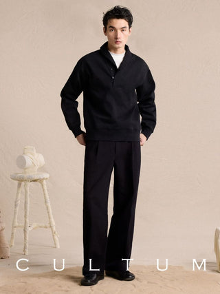 [CULTUM] Heavyweight Cotton Wide Leg Sweatpants