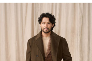 [CULTUM] 100% Wool Double-Breasted Polo Coat