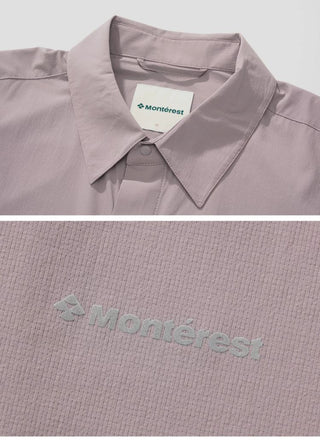 [Monterest] Arc Seam Short Sleeve Layered Shirt