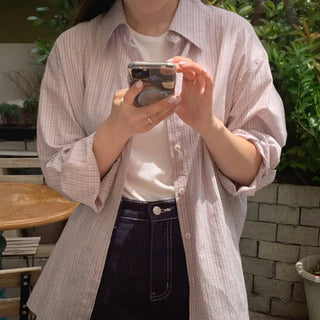 Oversized check shirt