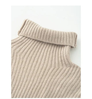 One-rib knit turtleneck T-shirt - 5 colors