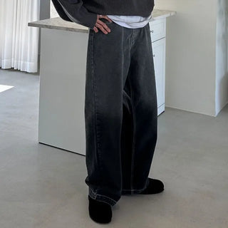 Gradient denim pants