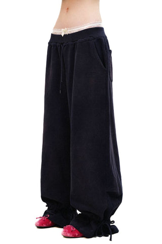 [Moromoro2] Combed Cotton Lace Hoodie &  Sweatpants