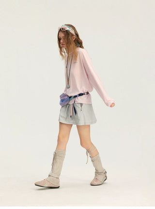 [Monterest] Lyocell Wool Blend Lace-Up Leg Warmers