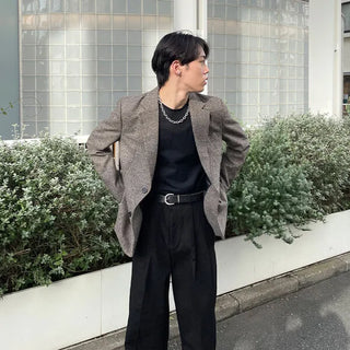 Checked blazer jacket