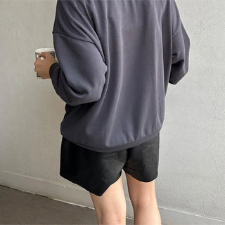Faux leather shorts