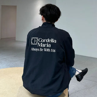 Lettering Nylon Jumper
