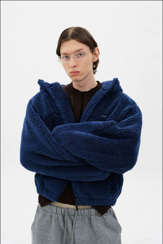 [MASONPRINCE] Fleece Hooded Jacket