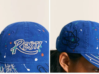 [Monterest] Washed Paint Splatter Embroidered Cap