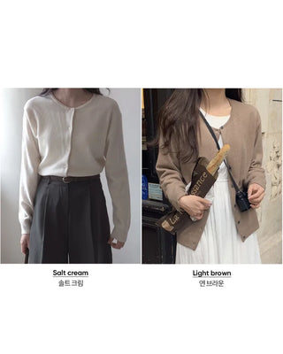 Loose-fit round cardigan