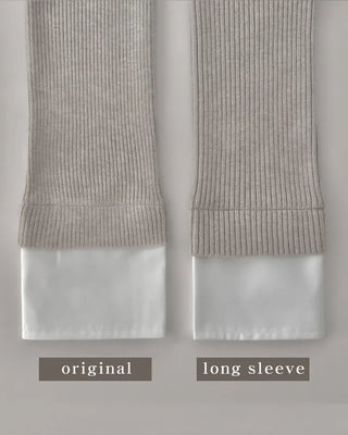 Extremely popular in Korea! Shirt-layered knit / 5 colors