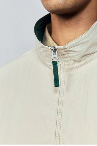 [Monterest] Water-Resistant Contrast Collar Zip Jacket