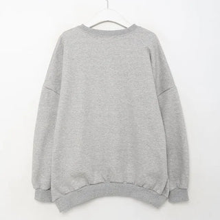 Lettering Print Oversized Sweatshirt