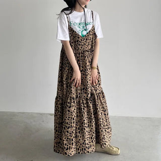 Leopard print long dress