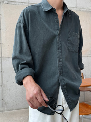 Haze Aging Fade Washed Shirt