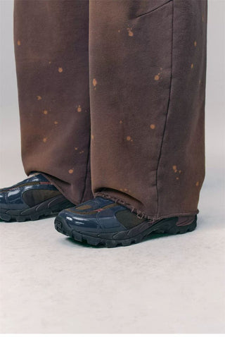 [Monterest] Washed Splatter Fleece-Lined Straight Pants