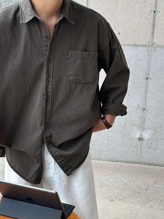 Haze Aging Fade Washed Shirt