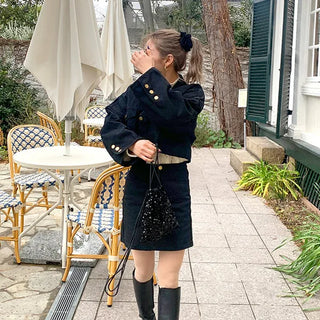 Cotton cropped jacket