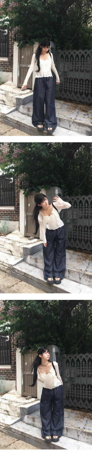Special Feature Real Daily / All Staff Favorite Summer Raw Wide Elastic Waist Pants - 2 Colors