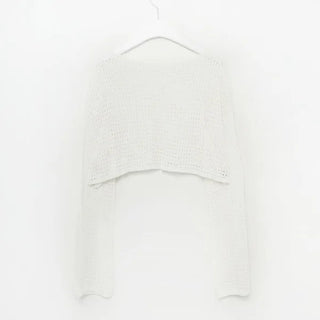 Perforated knit top