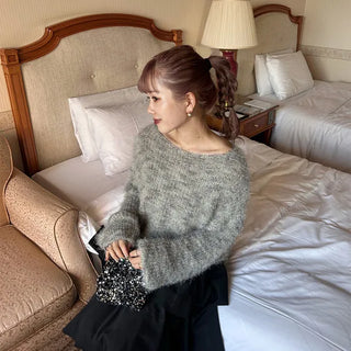 Mixed fur knit