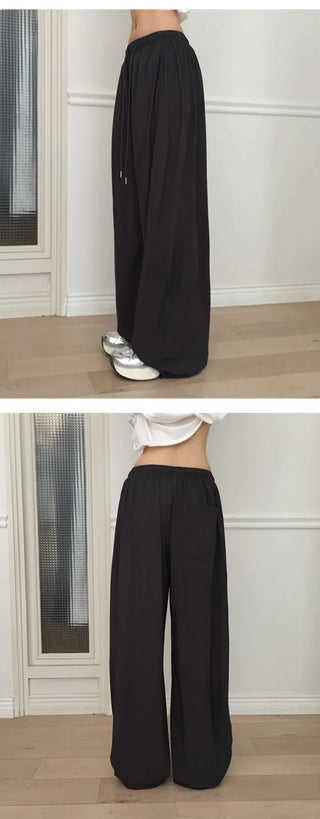 Wide long nylon pants with all the accessories - 3 colors