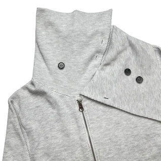 (2 colors) Waffle Asymmetrical Zip-Up