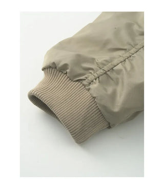 Reversible fur-lined bomber jacket