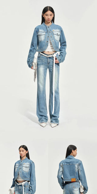 [NOTAWEAR] Wave Washed Slim Straight Jeans