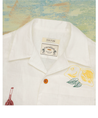 [CULTUM] Linen Cuban Collar Shirt