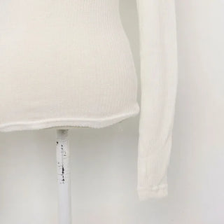 Off-shoulder hand warmer top