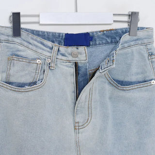 Gradient denim pants