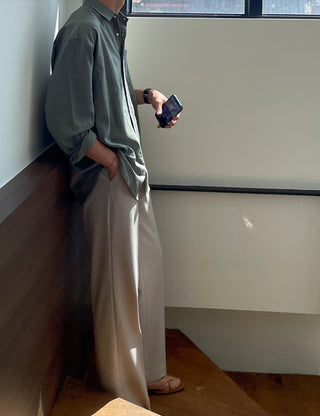 Flowy Cool Linen Overshirt (Good fit)