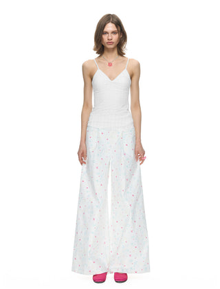 [NECY] Floral Lace Slim Camisole (2color)