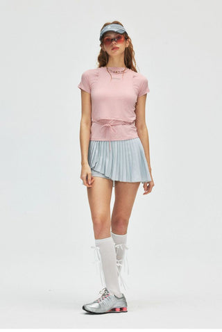 [Monterest] Slim Fit Tank & Tie-Front Tee Set