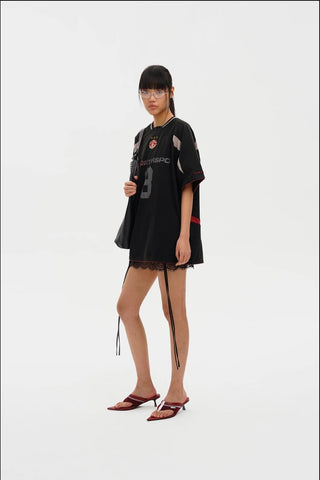 [MASONPRINCE] Oversized Deconstructed Jersey T-Shirt
