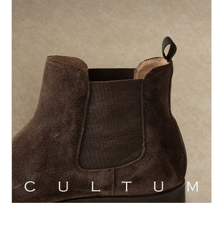 [CULTUM] Suede Leather Chelsea Boots