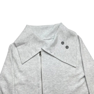 (2 colors) Waffle Asymmetrical Zip-Up