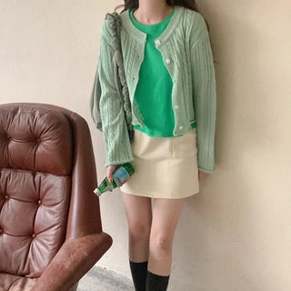 Twisted Boucle Cardigan